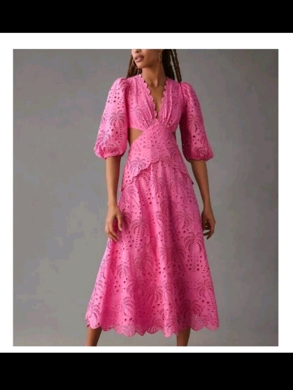 Farm Rio Pink Richilieur Mididress - Picture 5 of 7